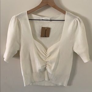 Stanton ruched sweater/top